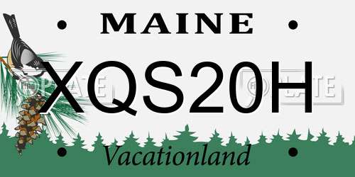 XQS20H Maine License Plate