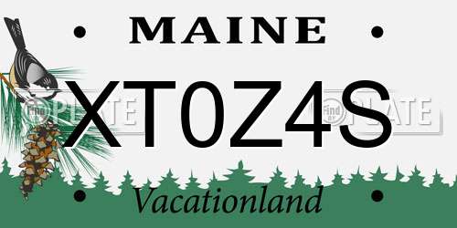 XT0Z4S Maine License Plate