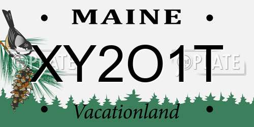 XY2O1T Maine License Plate