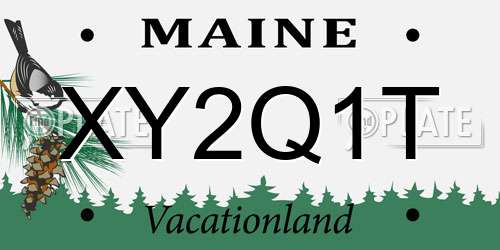 XY2Q1T Maine License Plate