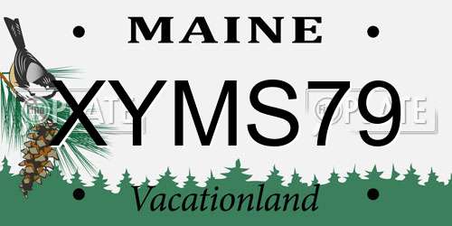 XYMS79 Maine License Plate