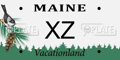 XZ Maine License Plate