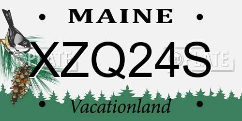 XZQ24S Maine License Plate
