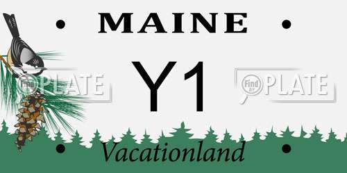 Y1 Maine License Plate