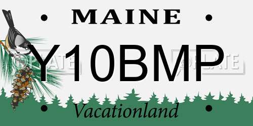 Y10BMP Maine License Plate