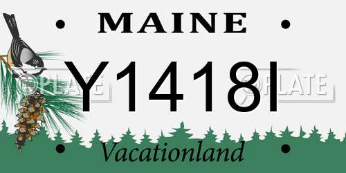 Y1418I Maine License Plate