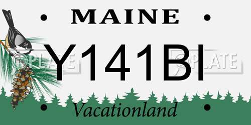 Y141BI Maine License Plate