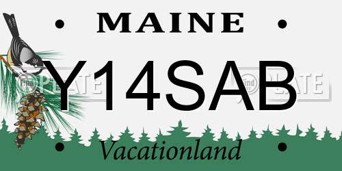 Y14SAB Maine License Plate