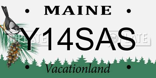 Y14SAS Maine License Plate