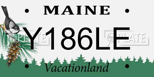 Y186LE Maine License Plate