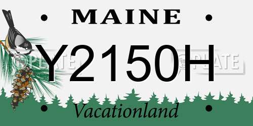 Y2150H Maine License Plate