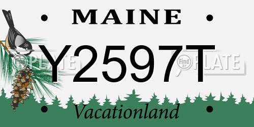 Y2597T Maine License Plate