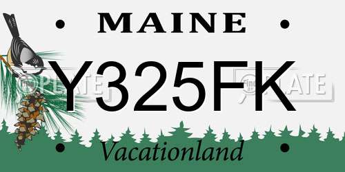 Y325FK Maine License Plate