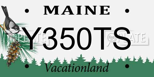 Y350TS Maine License Plate