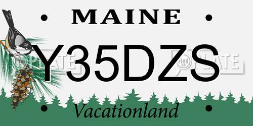 Y35DZS Maine License Plate