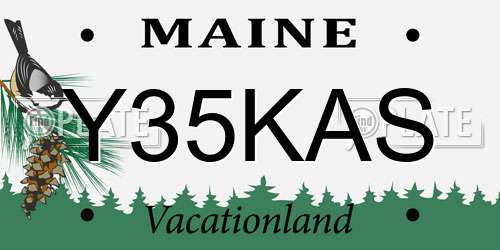 Y35KAS Maine License Plate