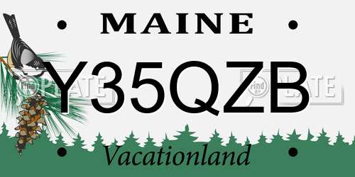 Y35QZB Maine License Plate