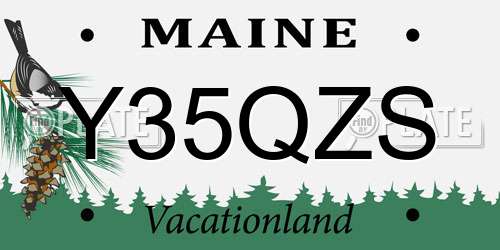 Y35QZS Maine License Plate