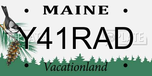 Y41RAD Maine License Plate