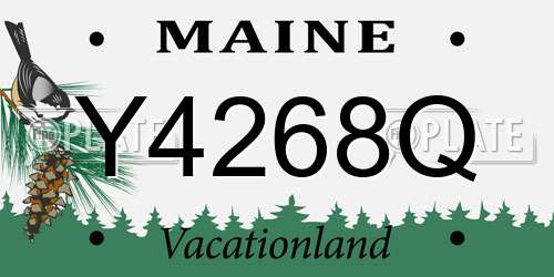 Y4268Q Maine License Plate