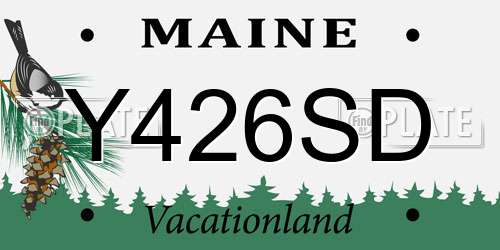 Y426SD Maine License Plate