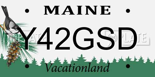 Y42GSD Maine License Plate