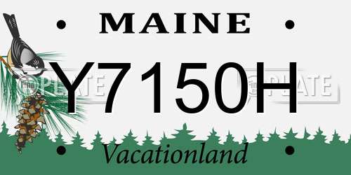 Y7150H Maine License Plate