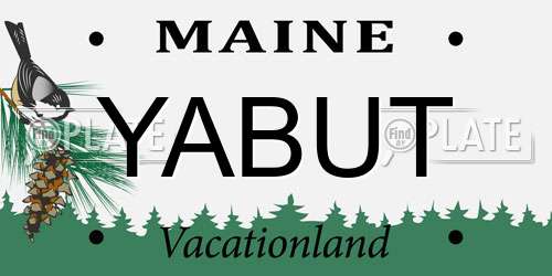 YABUT Maine License Plate