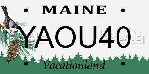 YAOU40 Maine License Plate