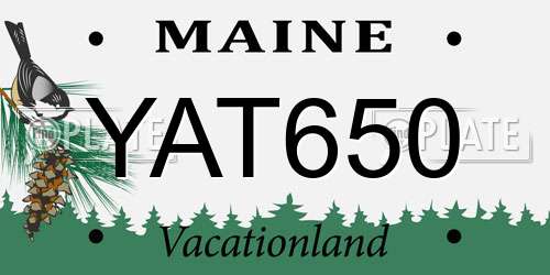 YAT650 Maine License Plate