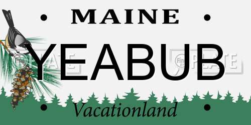 YEABUB Maine License Plate