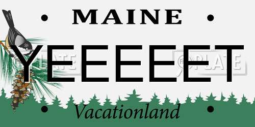 YEEEEET Maine License Plate