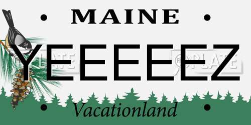 YEEEEEZ Maine License Plate