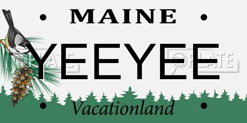 YEEYEE Maine License Plate