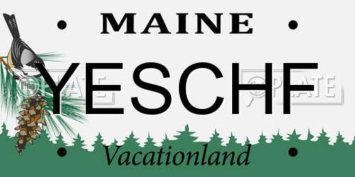 YESCHF Maine License Plate