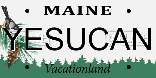 YESUCAN Maine License Plate