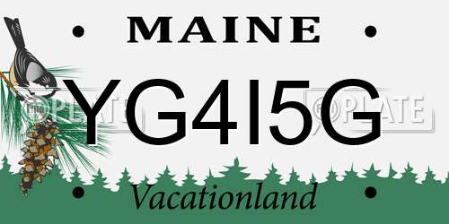 YG4I5G Maine License Plate