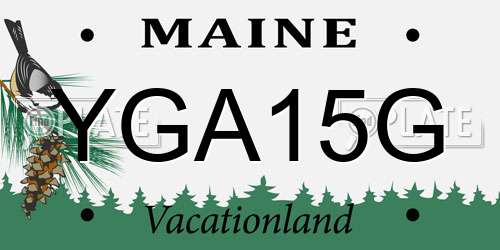 YGA15G Maine License Plate