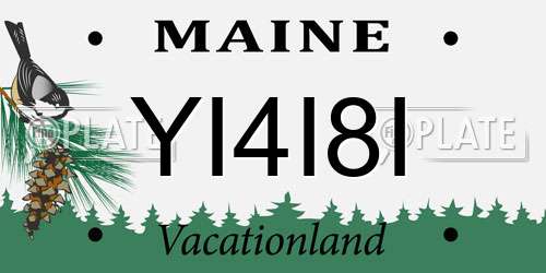 YI4I8I Maine License Plate