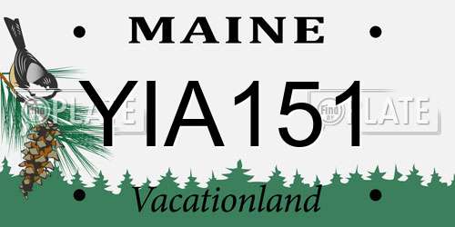 YIA151 Maine License Plate