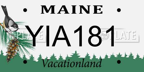 YIA181 Maine License Plate