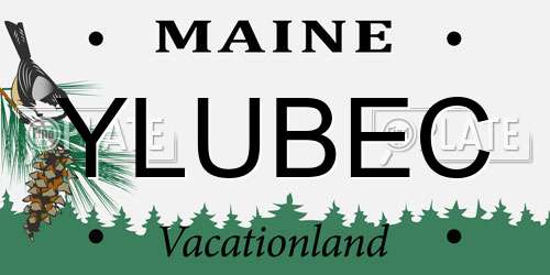 YLUBEC Maine License Plate
