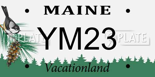 YM23 Maine License Plate