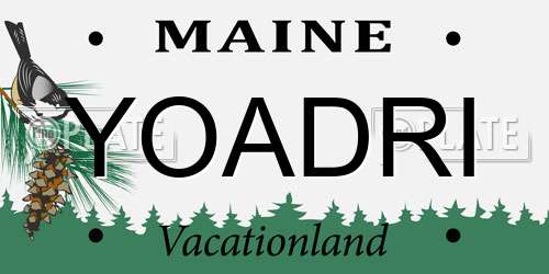 YOADRI Maine License Plate