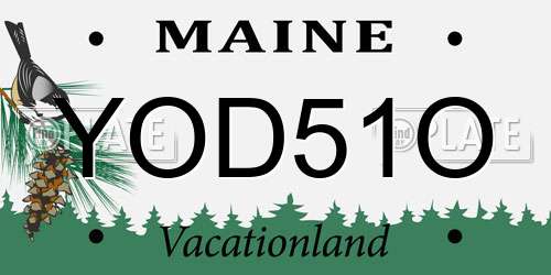 YOD51O Maine License Plate