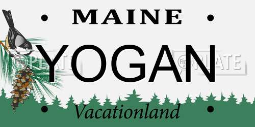 YOGAN Maine License Plate