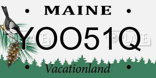 YOO51Q Maine License Plate