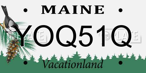 YOQ51Q Maine License Plate