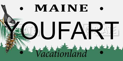 YOUFART Maine License Plate