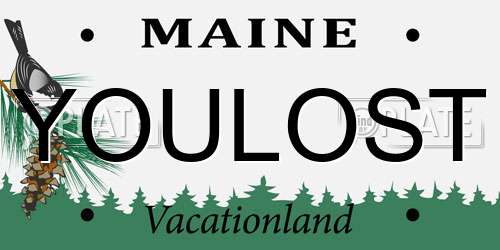 YOULOST Maine License Plate